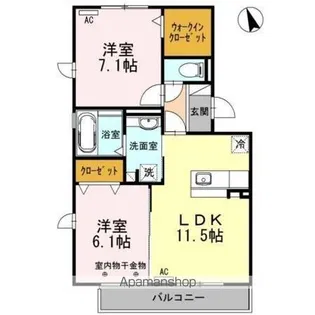 サン・アベニール B棟【3階】の間取り