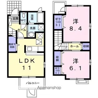 ポリッシュ【1階】の間取り