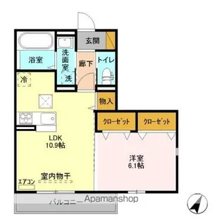 ゼピュロスみどりの D棟【101号室】の間取り