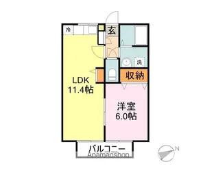 マリーブルク【105号室】の間取り