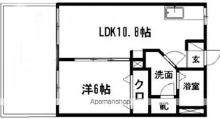 メイクリマールA【206号室】の間取り