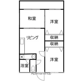 コーポもとぶ【3-1号室】の間取り