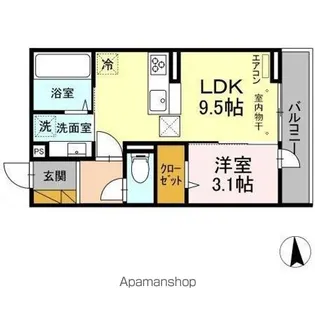 クレールモア【1階】の間取り