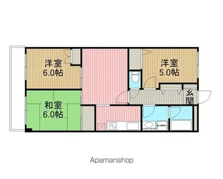 サンヒルズ玉川【101号室】の間取り