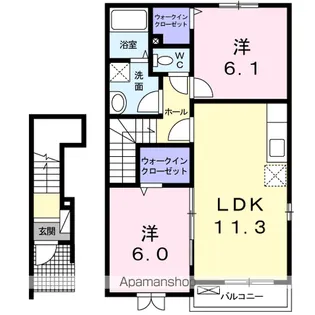 グレースヴィラⅢ【2階】の間取り