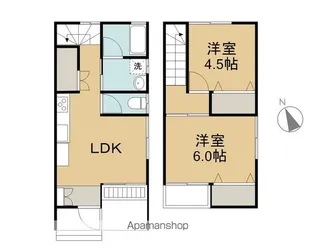 福島県南相馬市小高区南町1丁目【テラスハウス】の間取り