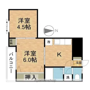 アカデメイアおたまや【103号室】の間取り