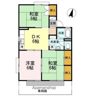 セジュール セゾン A棟【1階】の間取り