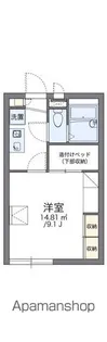 レオパレスエルピュール【2階】の間取り