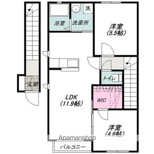 ジューヴェ【2階】の間取り