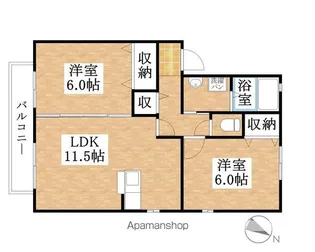 アネックス南棟【2階】の間取り
