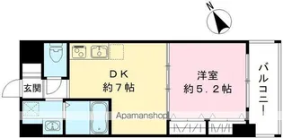 パークナードフィットなかもず【807号室号室】の間取り