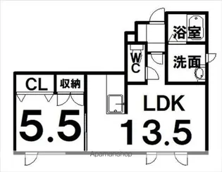 ハスコート池田【101号室】の間取り