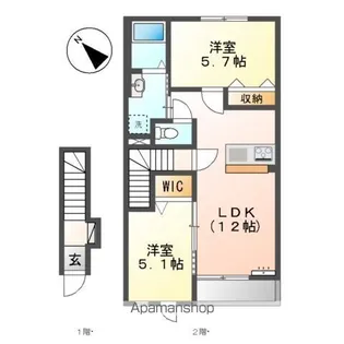 クオリア【2階】の間取り