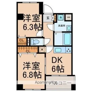 スリーウェイ金山【7階】の間取り