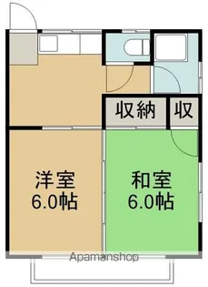 丹野アパート【5号室】の間取り