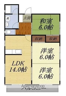 マンションゆうリモージュ【3階】の間取り