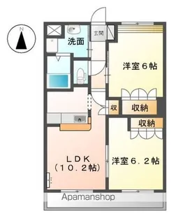 サニーヒルズ芥見【2階】の間取り