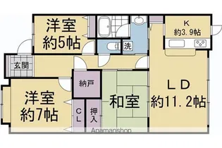 デルパ醍醐【509号室】の間取り
