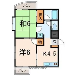 東京都中野区上高田4丁目【マンション】の間取り