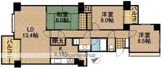 佐鳴湖パークタウン12号棟【7階】の間取り