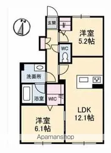 シャーメゾンファンスタ【1階】の間取り