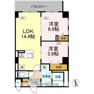 カスタリア西船橋II【3階】の間取り