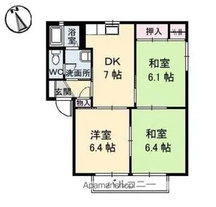 ラフォーレA・B・C・D棟【D201号室】の間取り
