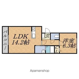 ノーベルコートS4【4階】の間取り