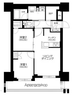 プラウドタワー小岩フロント【23階】の間取り