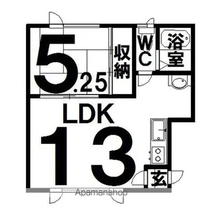 ノースハイムA【202号室】の間取り