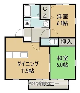 フォブールかたばみ【201号室】の間取り