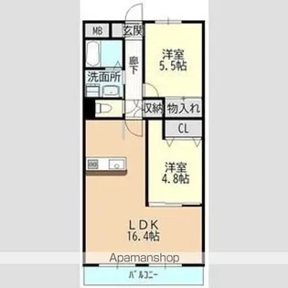 猪高ハイツ【3階】の間取り