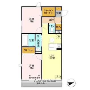 ヴァンヴェール【1階】の間取り