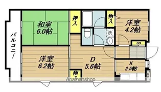 フレンドリー春大路【4階】の間取り