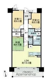サーパス三条スクエアガーデン【604号室】の間取り