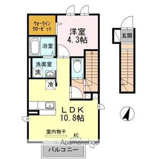 エレガンス中ノ島 B棟【2階】の間取り