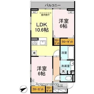 ドゥ・アムール【3階】の間取り