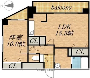 三和マンション(サンワマンション)【1103号室】の間取り
