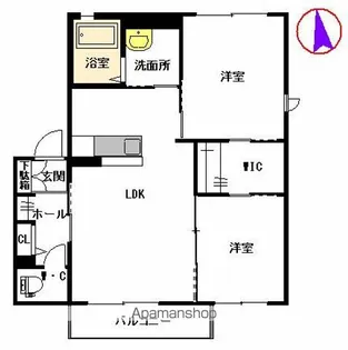 クレール・カメリアA棟【2階】の間取り