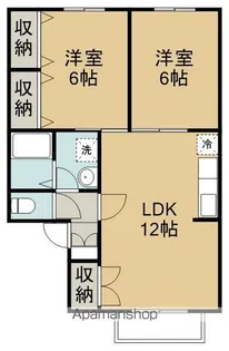 ブーケ・ド・ツルマキF棟【2階】の間取り