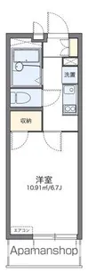 レオパレスKAZU【206号室】の間取り