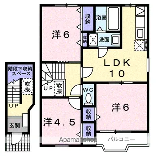 ボワ メゾンⅡ【2階】の間取り