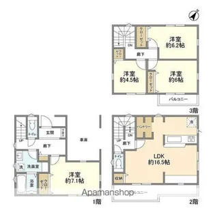 埼玉県川越市熊野町【一戸建】の間取り