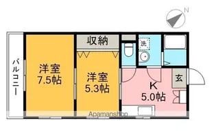 メロディーハイム愛宕山【3階】の間取り