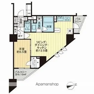 サンクタス横浜MID【10階】の間取り
