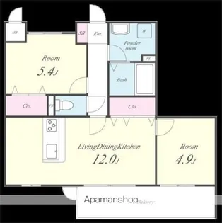 サンライズ百道【1階】の間取り