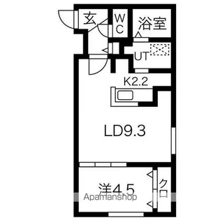 ブランシャール中島公園HD【4階】の間取り