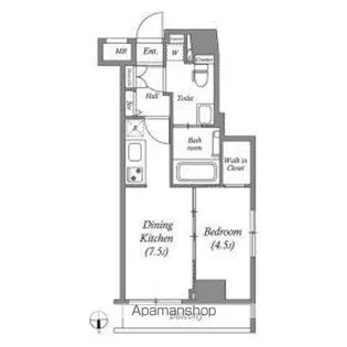 GENOVIA東中野SKYGARDEN【7階】の間取り