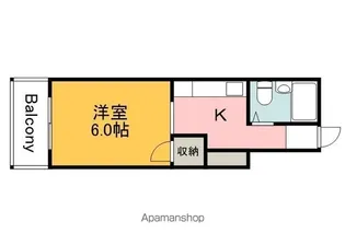 LUCIR十日市【407号室】の間取り